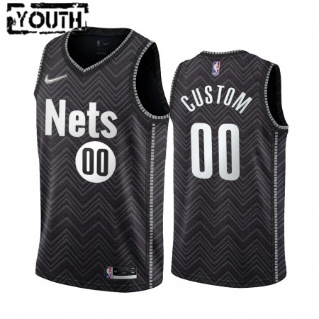 Camisetas Niños Brooklyn Nets Personalizadas 2020-21 Earned Edition Swingman